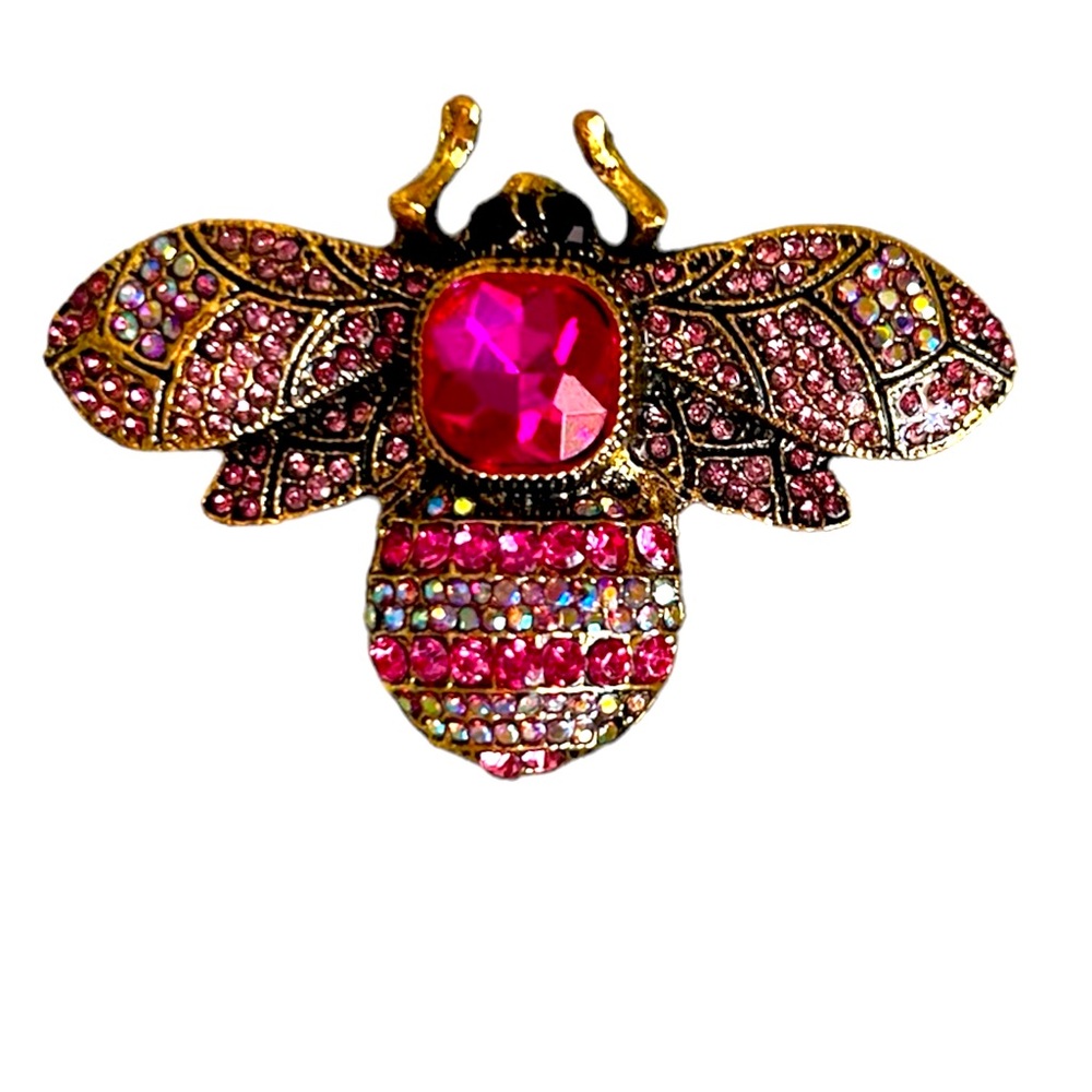 Crystal Bee Broach